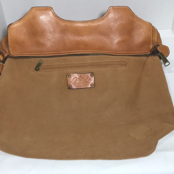 Patricia Nash Large Tan Leather Shoulder Crossbody - Picture 16 of 16